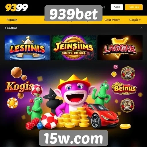 Variedade de jogos disponíveis na 939bet